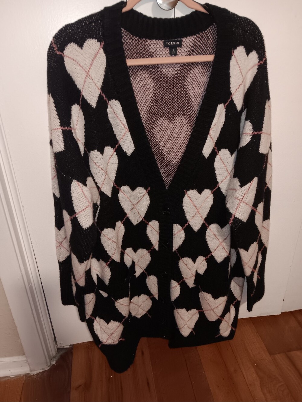 Torrid Sweater With Heart Design And Has Pockets